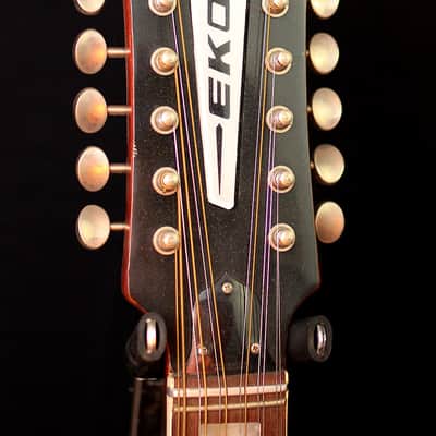 EKO Ranger 12-String Vintage Acoustic Guitar Made in Italy with Chip Case image 9