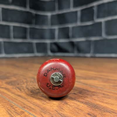 Danmar Wood Bass Drum Beater • Red • 8" Rod • Classic Punch & Attack image 2