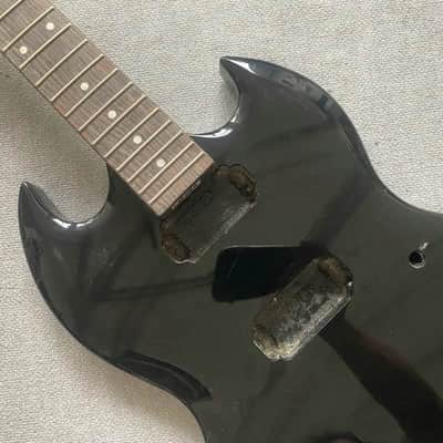Black Palmer Glossy Black Guitar Basswood Body with Maple Neck, Rosewood Fingerboard image 12