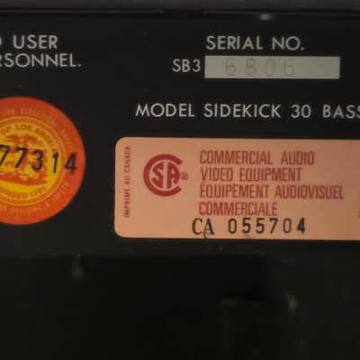 Fender Sidekick Bass 30 bass amplifier 75w image 2