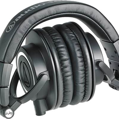 Audio-Technica ATH-M50x Professional Monitor Headphones (Black) + Slappa Full Sized HardBody PRO Headphone Case (SL-HP-07) + Bundle image 3