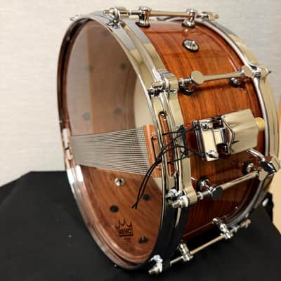 100% Bubinga with Reinforcing Rings Snare Drum POP PW001 image 2
