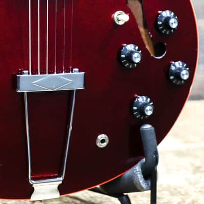 1967 Gibson ES-335TDC Sparkling Burgundy Semi-Hollow Body Electric Guitar w/Case image 8