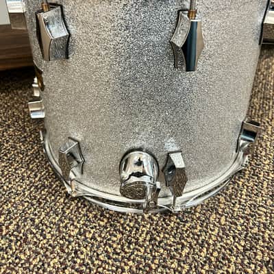 Vintage FIBES Austin Jasper Maple / Gum Shell 14x12 Floor Tom in Silver Sparkle image 6