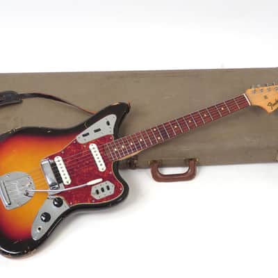 1962 Fender Jaguar - Sunburst - Rare Factory BUBINGA Fingerboard - First Year - Original Case, Strap & Bridge Cover image 5