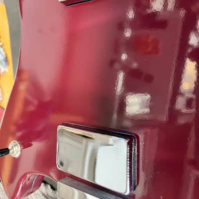 Electrical Guitar Company (EGC) RD Bass 2000's - Maroon / Polished Aluminum image 4