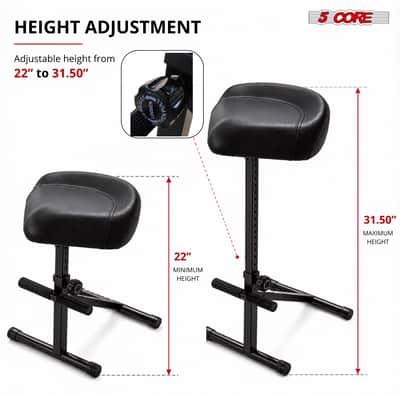 5 Core Guitar Stool 4 Inch Padded Drum Throne Adjustable Musician Seat for Drummers Guitarist image 3