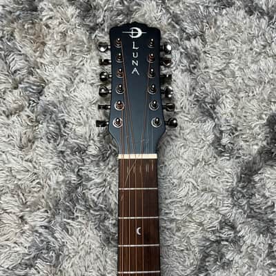 Luna Art Vintage Dreadnought 12-String Acoustic-Electric Guitar, Brownburst image 8