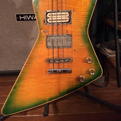 The first Hamer Standard Bass! Custom Built for Cheap Trick’s Tom Petersson 1974 Green Sunburst image 2