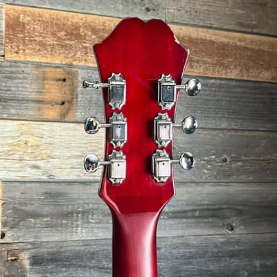 (18279) Epiphone Riviera Mini Ch Semi-Hollow Electric Guitar - 2004 - Cherry image 16