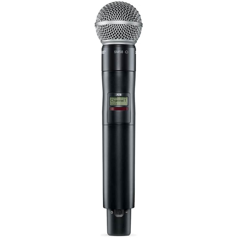 Shure BLX2/SM58 Handheld Wireless Transmitter with SM58 Vocal Mic Capsule - for use with BLX Wireless Microphone Systems (Receiver Sold Separately) | J11 Band image 1