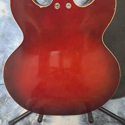 Vintage RARE 1968 Harmony H53 Rocket DeArmond Pickup Upgraded Electronics New Strings Pro Setup Original Soft Shell Case image 11