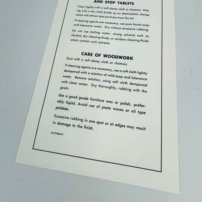 Hammond Organ Owner's Warranty & Registration Packet 1969 image 5