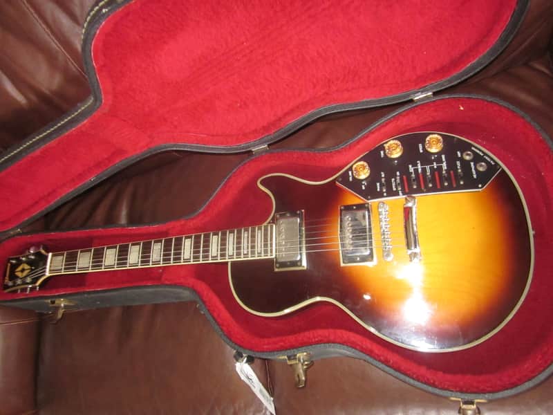 Harmony Effector Vintage 1970s Electric Guitar Les Paul Copy Tobacco Burst w/ Hard Case image 1