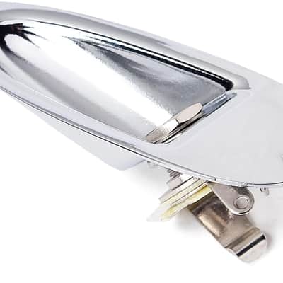 Boat style 1/4 inch Guitar Input Jack Socket Plate Output Loaded parts Guitar Strat jack for Stratocaster Strat St Mono for Electric Guitar Replacement Parts (Chrome) image 1