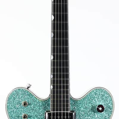 2015 Gretsch USA Custom Shop STEPHEN STERN G6136-CS DC Double Cut White Falcon Turquoise Sparkle 3-Pickup ONE-OFF! image 8