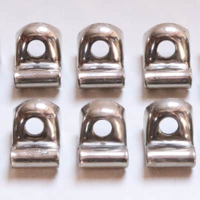 Set of (10) Slingerland Nickel Plated Brass Hoop Clips  / Circa 1940s image 8