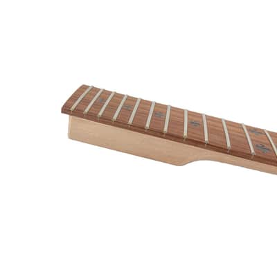 Electric Guitar Neck 22 Fret 25.5 Inch Mahogany Rosewood Fretboard Nice Inlay Bolt On Set in Heel Guitar Neck Replacement(Flower Inlay) image 6