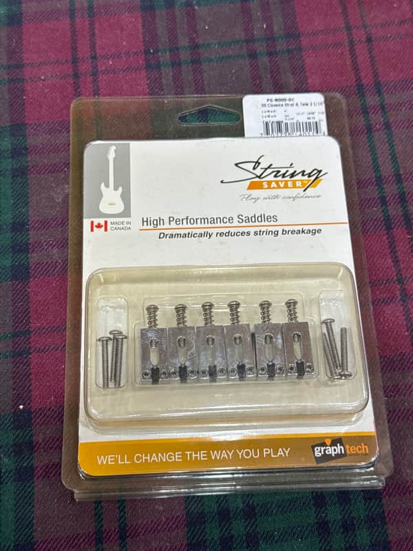 Graph Tech String Saver Classics Strat & Tele Saddles - Chrome image 1