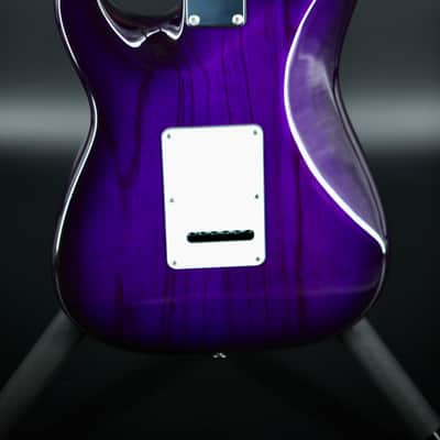 Suhr Classic S Roasted Flame Maple HSS - Trans Purple Burst image 11