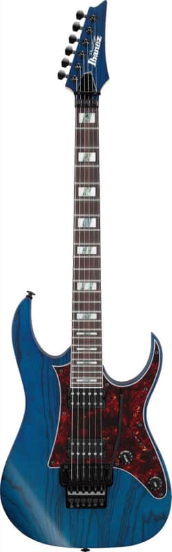 Ibanez RG Prestige 6str Electric Guitar w/Case - Transparent Deep Blue Flat
