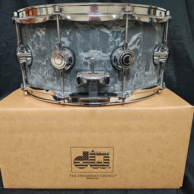 DW #DRVC6514SVC USA Collectors Series 6.5x14"  5mm Solid Concrete Snare Drum w/ Chrome Hardware image 4