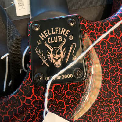 2022 B.C. Rich Limited Edition Stranger Things "Eddie's" Warlock Red Crackle image 7