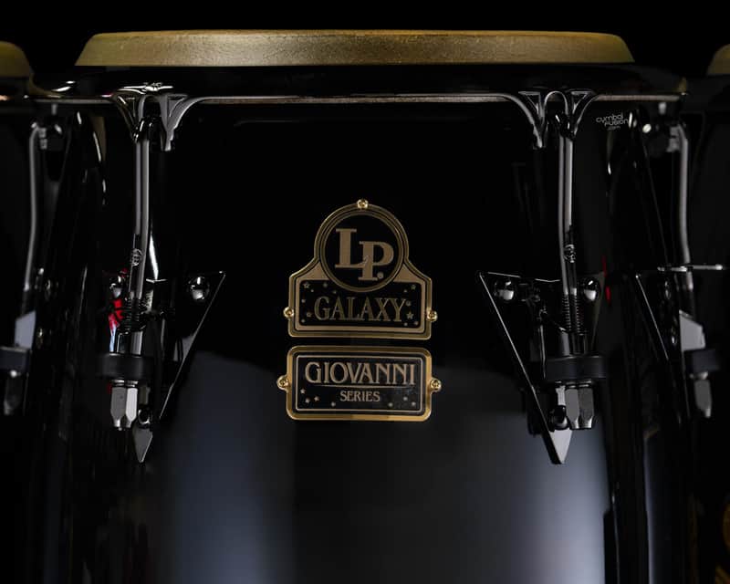 LP Special Edition Giovanni Galaxy CCII Z Mango 12 1/2" Tumba - Piano Black / Black Nickel Hardware image 1