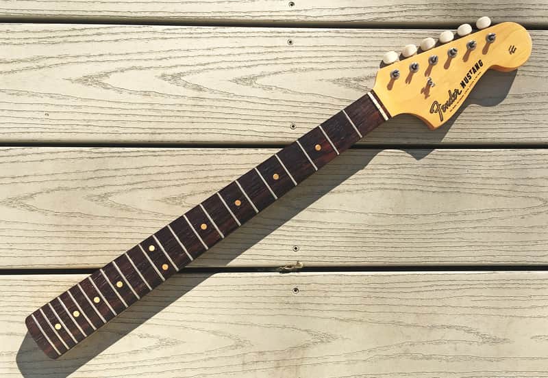 1964 / 1965 Fender Mustang Rosewood Guitar Neck w/original tuners