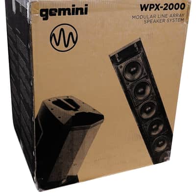 Gemini WPX-2000 1200 Watt DJ/PA Powered Line Array Speaker w/8" Sub+Mic+Backpack image 2