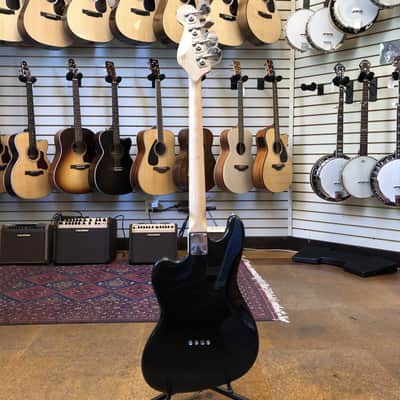 Squier Paranormal Rascal Bass HH Metallic Black w/Matching Headstock image 6