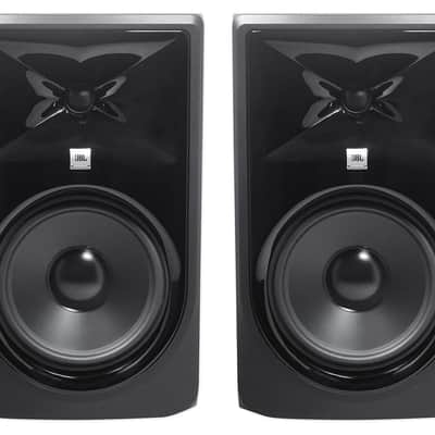 (2) JBL 305PMKII 8" Powered Studio Reference Monitor Monitoring Speakers image 1