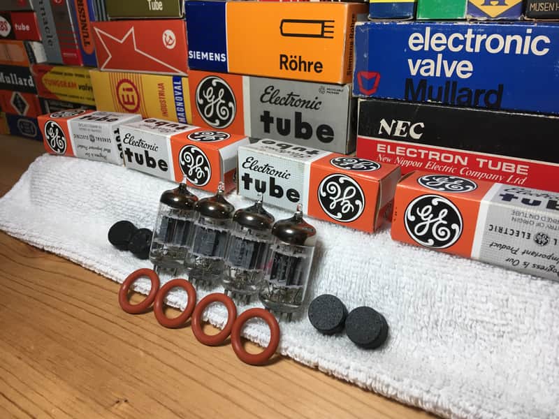 4x Vintage UFO Foil-Disc GE USA GL Military 5751 Audio/Preamp Tubes ~ Holy Grail Balanced Sound Stage Detailed Vintage Warmth ~ Rugged 12AX7 ECC83 Upgrade / Plugin Sub / Lower Gain ~ ecc803 e83cc cv4004 image 1