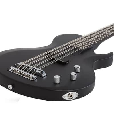Schecter dUg Pinnick DP-12 Left Hand Solid Body Bass Guitar Ebony/Satin Black - 460 - Used image 4