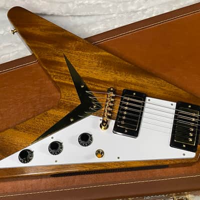 NEW! Gibson Custom 1958 Mahogany Flying V Reissue Electric Guitar - Antique Natural, VOS - WOW - Authorized Dealer - 7.75lbs! - G07550 image 2