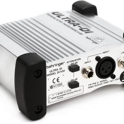 Behringer Ultra-DI DI100 1-channel Active Microphone / Instrument Direct Box image 2