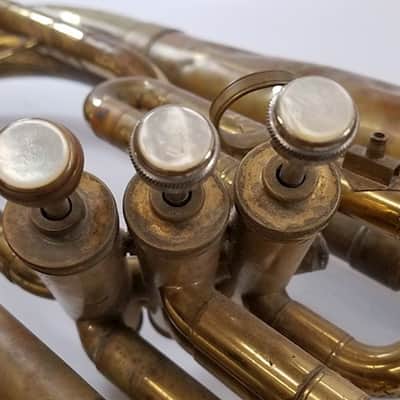 Buescher Elkhart Baritone/Tuba, USA, Lacquered Brass, missing MP stem image 12