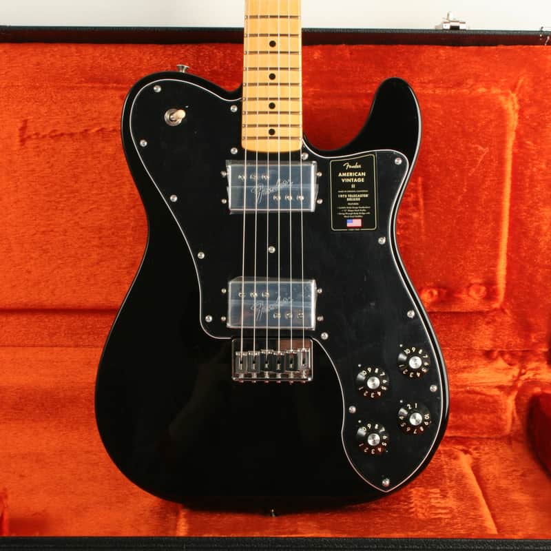 Fender American Vintage II 1975 Telecaster Deluxe  Maple Fingerboard Black V17133 image 1