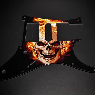 Burning Skull / Ibanez Pickguard / RG350 / JEMJR / Graphic / Stormguitar image 4