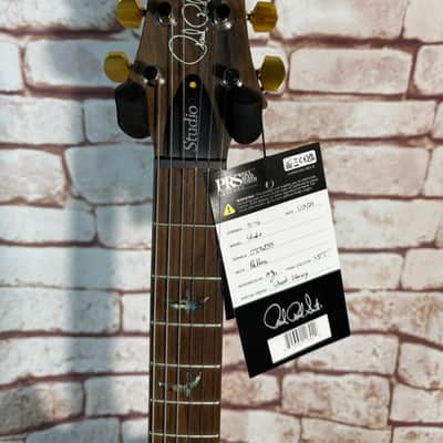 PRS Studio Wood Library Flame Charcoal Natural Mahagony Back image 6