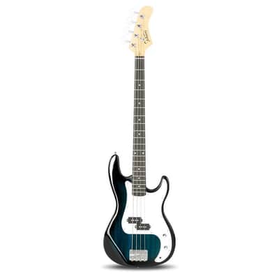 Glarry Electric P Style Bass Guitar 4 String + Cord + Wrench Tool +Bag Dark Blue image 4