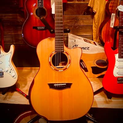 Washburn WCG25SCE Comfort Series Grand Auditorium Cutaway with Electronics 2010s - Natural image 1