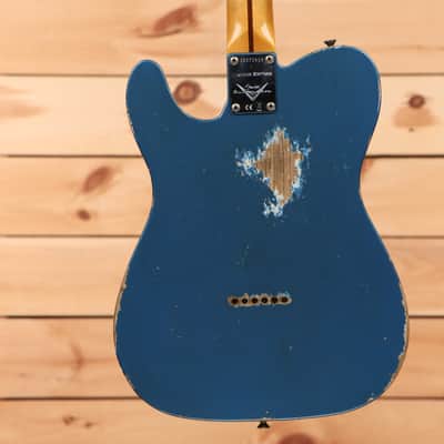 Fender Custom Shop Limited 1958 Telecaster Heavy Relic - Aged Lake Placid Blue-CZ570453 image 7
