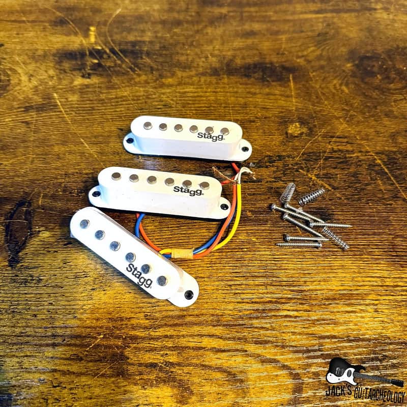 Stagg S-Style Single Coil Pickups- Set of 3 (2010s - White) image 1