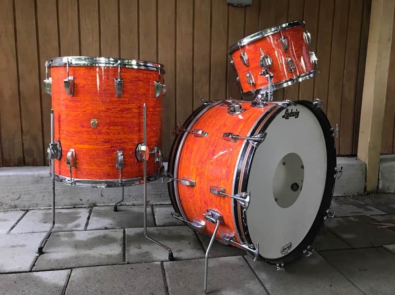 Ludwig New Yorker 1960s Mod Orange Drum Kit image 1