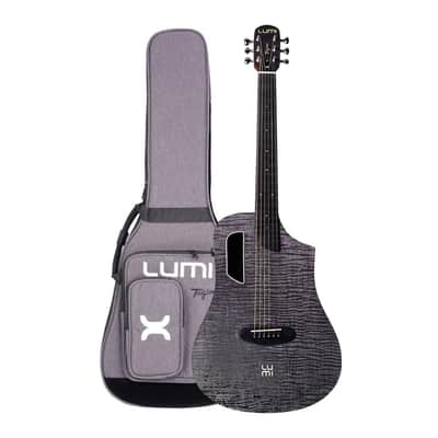 Tagima LUMI-X BK Black Smart Acoustic-Electric Guitar - Built-in Effects-B Stock image 5
