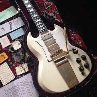 Gibson Custom Shop Les Paul SG Custom 2008 1967 RI Polaris White jimi Hendrix image 4