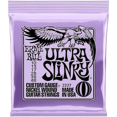 Ernie Ball Ultra Slinky Nickelwound Electric Guitar Strings 10-48 Gauge image 1
