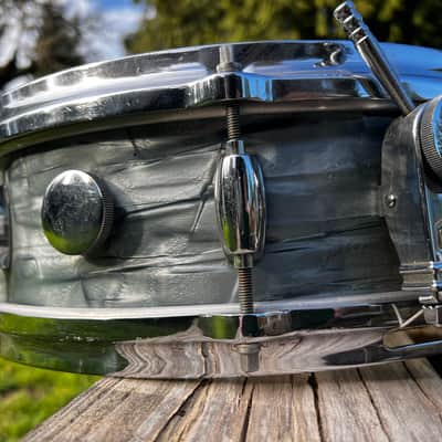 Gretsch GRETSCH VINTAGE PROGRESSIVE JAZZ MAX ROACH SNARE ROUND BADGE 4 X 14 3 PLY MBP 1950-1960 - MIDNIGHT BLUE PEARL MBP image 2