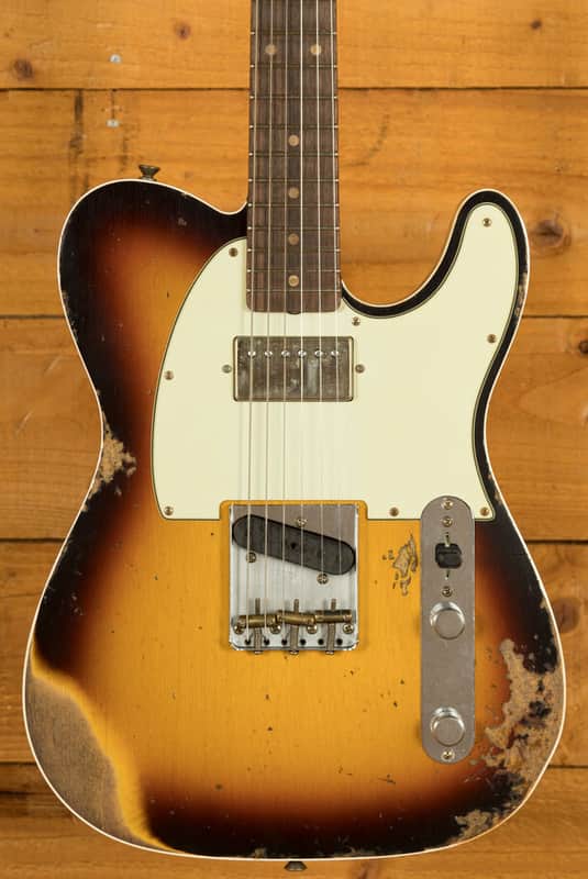 Fender Custom Shop 62 Telecaster Custom HS Heavy Relic 3-tone Sunburst image 1